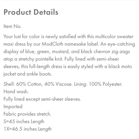 ModCloth Knit Chevron Dress L - Picture 5 of 12